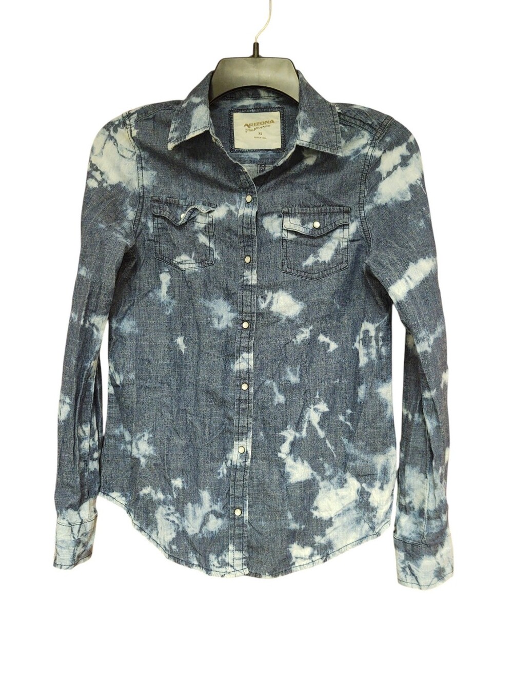 Arizona Jean Co. Tie-Dye Denim Button-Up Shirt Size XS